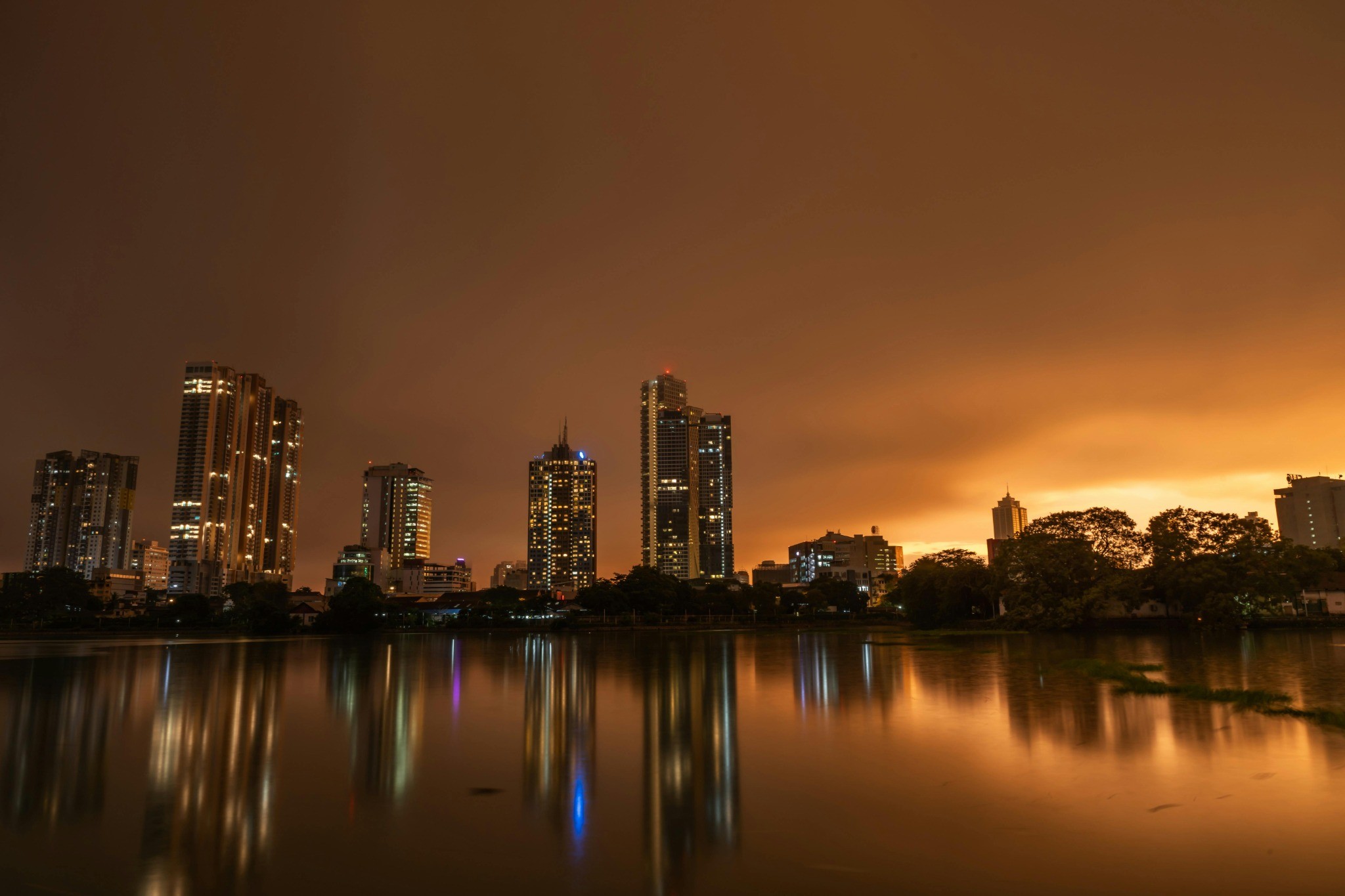 Colombo city landmarks and shoreline